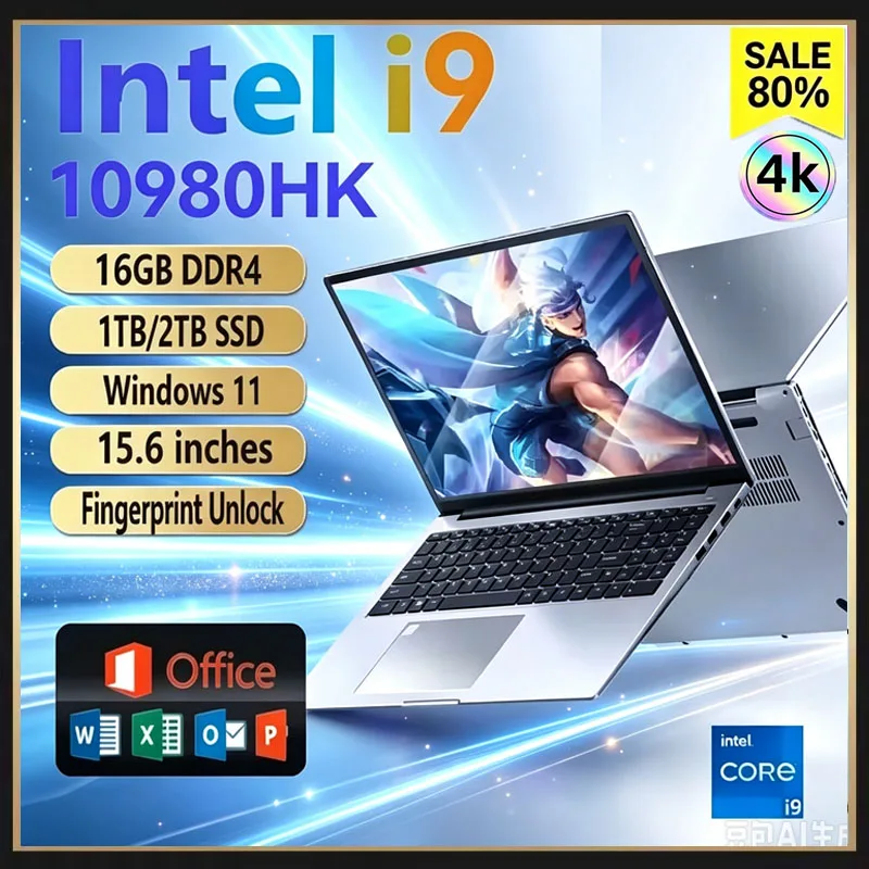Ddr4 Ram - Ordinateur portable de 15,6 pouces, processeur