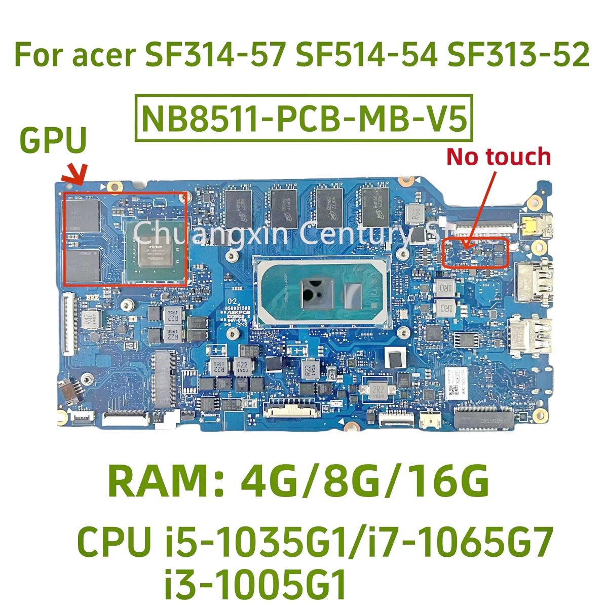 Ddr4 8Gb - NB8511-PCB-MB-V4/V5 carte mère pour Acer Swift